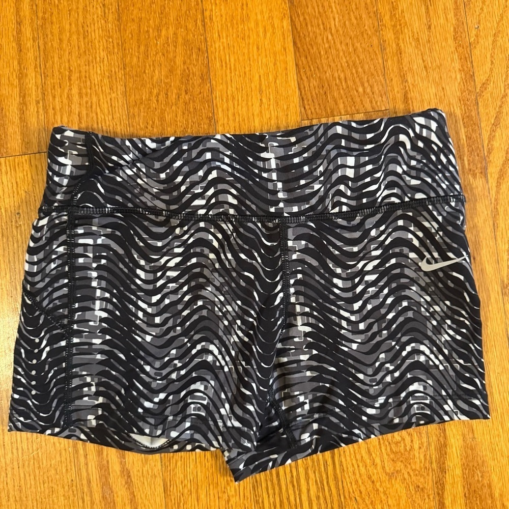 Nike Black and Gray Dri-Fit Athletic Shorts Womens Size M